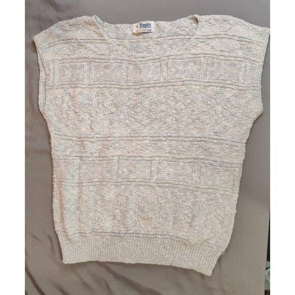 Vintage Empire Knitwear Company Knitted Sweater Vest Light Blue Medium - Picture 1 of 5